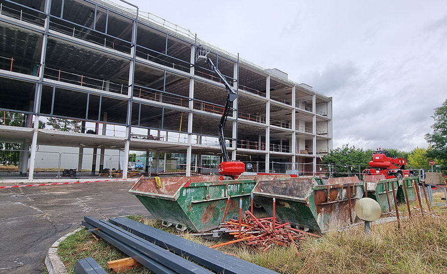 location benne chantier Rueil-Malmaison gravats