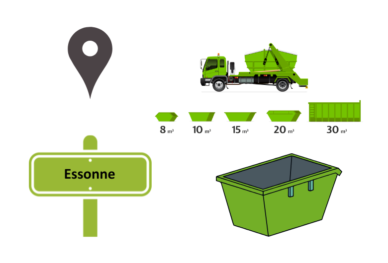 Location de benne dans l’Essonne 91 avec forfait tout compris